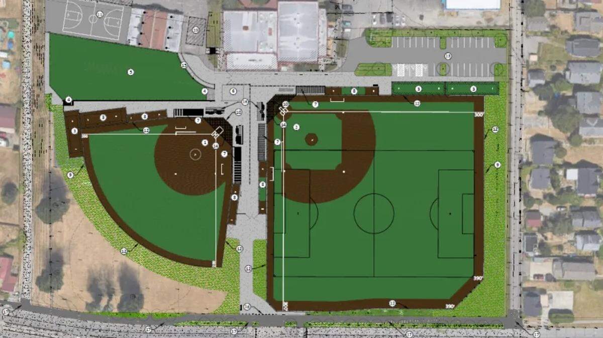 Metro Parks board voted to eliminate Stanley Playfields as site for sports complexes. The rendering was the proposed plans at 1717 17th St. to include a baseball and softball field to be used by Stadium High School athletes. Neighbors said the fields would take up too much space.