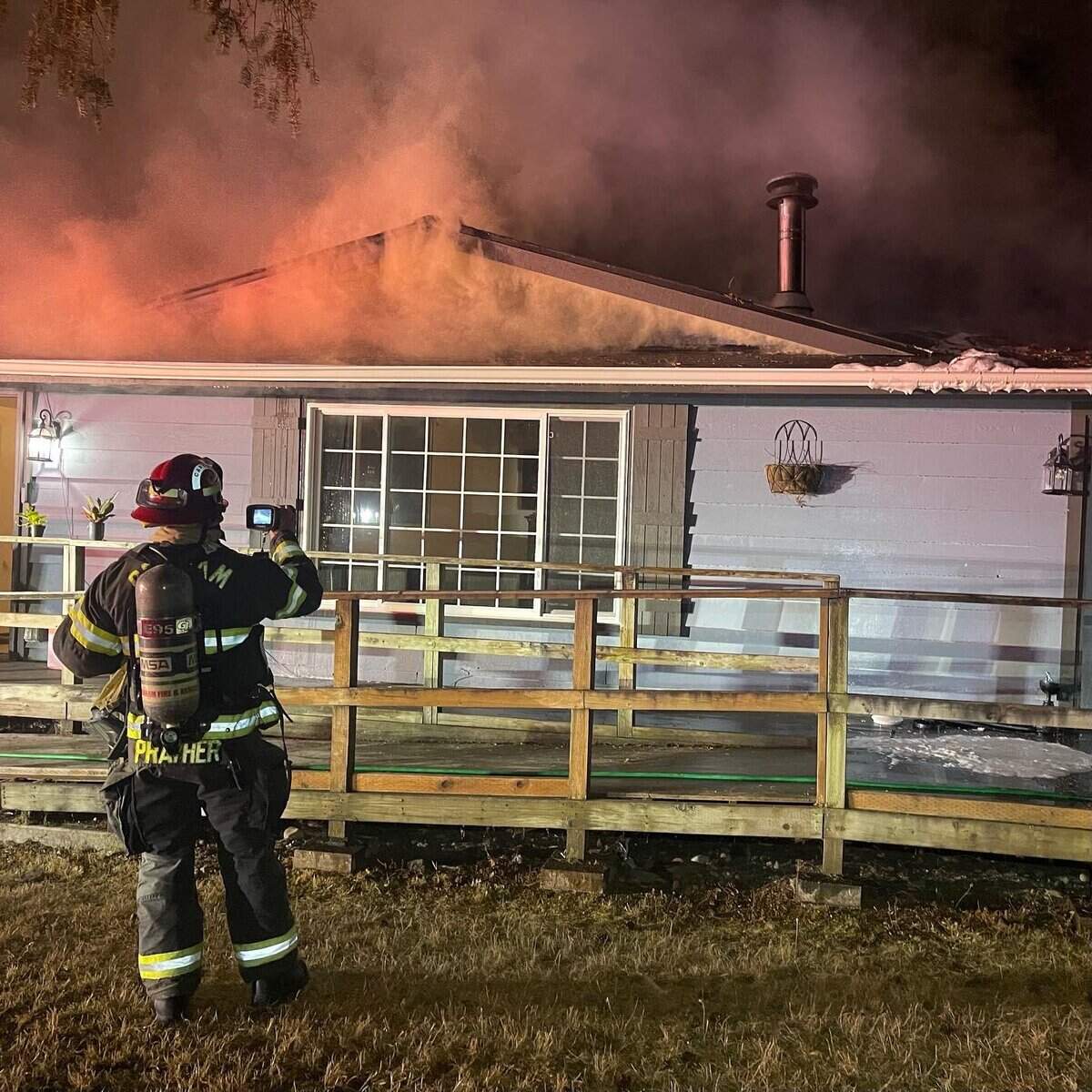 A house fire at a home near Spanaway early Thursday morning damaged the home and displaced a family of seven. Firefighters with Graham Fire & Rescue responded and put out the flames.