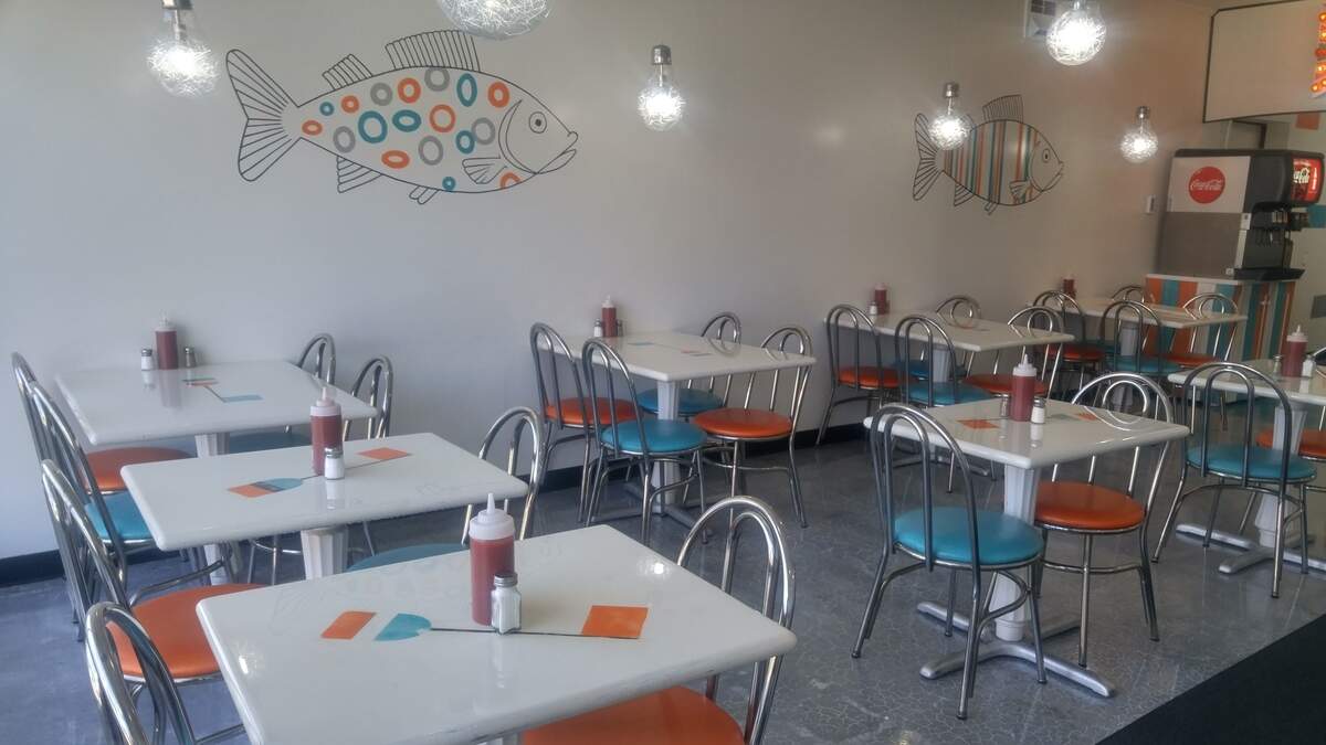 The dining room of Fish Fish Fish.