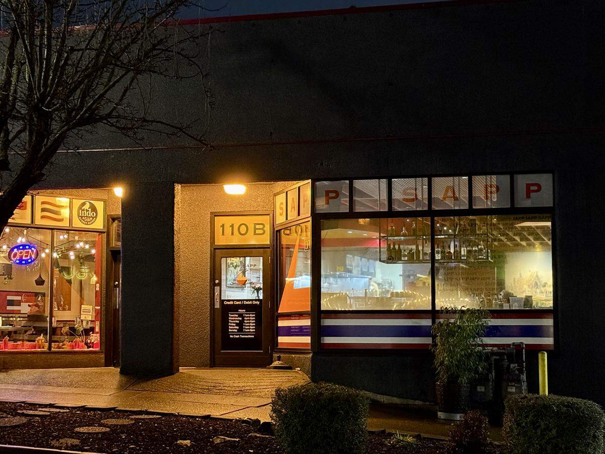 The Merrells bought Indo Street and what was Moshi Ramen Bar in 2025. While keeping the Asian fusion menu at Indo (on left), Sapp Sapp strives to be more distinctly Thai, said Merrell.