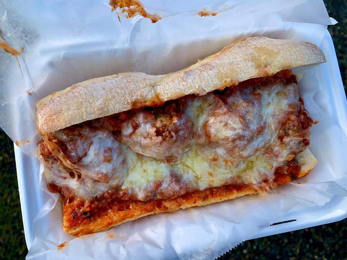 In addition to retail, Verone’s in Fircrest sold sandwiches including this meatball sub that featured their housemade sausage.