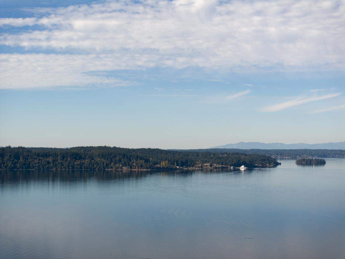 Anderson Island, on Wednesday, Oct. 15, 2025, as seen from Steilacoom. 