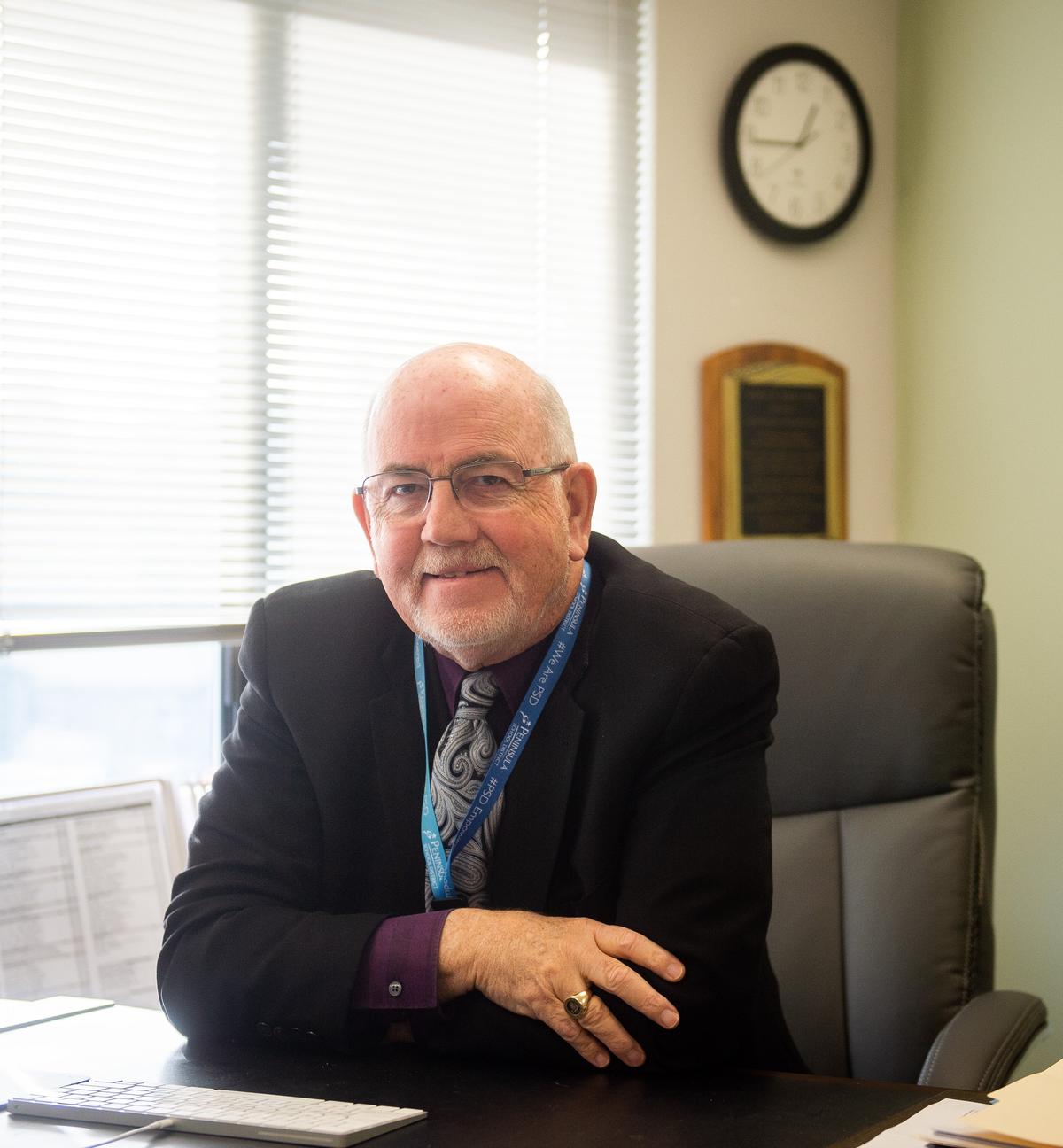 Peninsula School District interim superintendent Dr. Art Jarvis photographed at the district offices in Purdy, Wash., on Friday, Dec. 7, 2018.