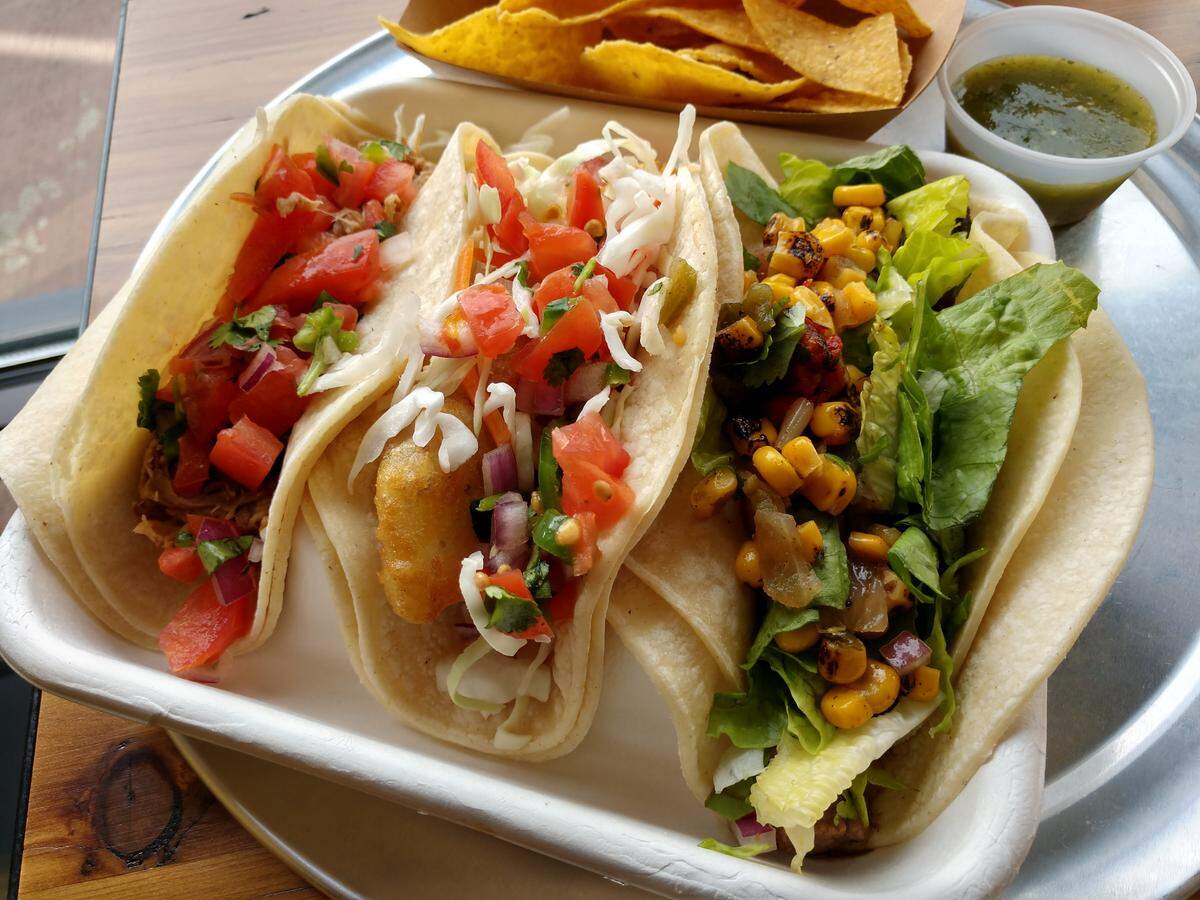 A trio of tacos from Pico De Gallo Mexican Grill in Parkland.