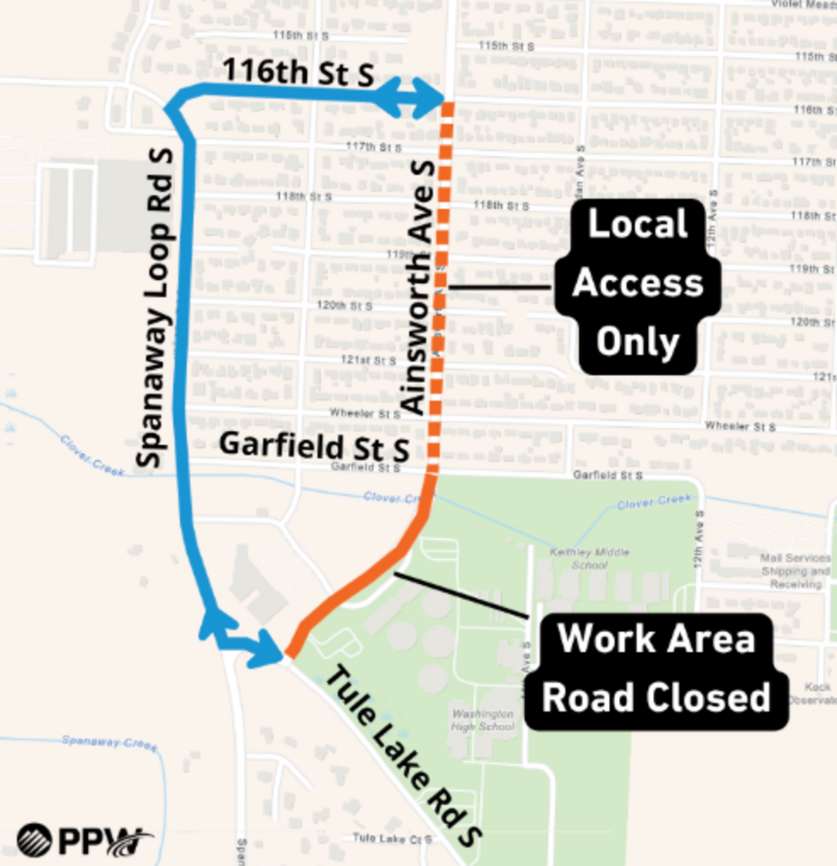 Expected closure on Ainsworth Avenue South for the next two weeks beginning Wednesday, June 17th.