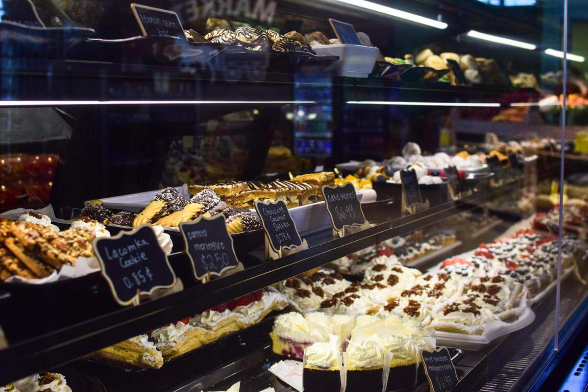 The in-house bakery specializing in Russian and Eastern European pastries is a jewel at the new store.