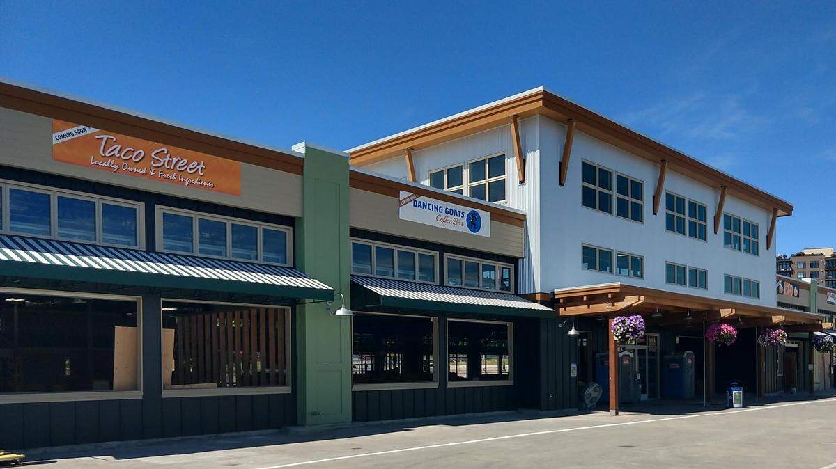 The Public Market, a 30,000-square-foot food hall and retailer will open in July 2020 at Point Ruston. Dancing Goats Coffee Bar and Taco Street are two of more than 30 tenants.