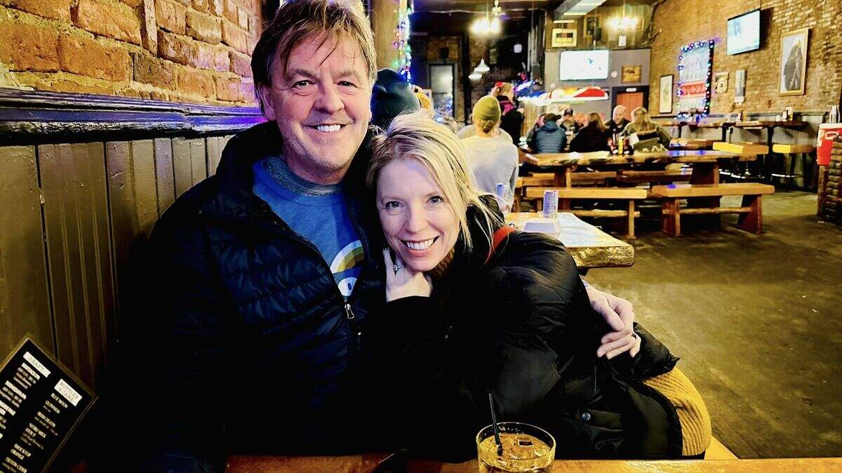 Mike Enneking, left, and Tara Doyle-Enneking, right, in December 2022.