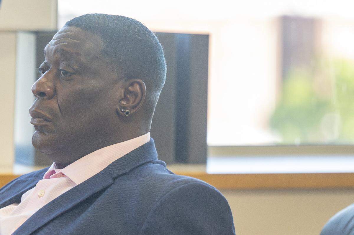 Former NBA SuperSonics star Shawn Kemp attends a hearing about the terms of his sentencing on Friday, Sept. 19, 2025, at Pierce County Superior Court in Tacoma.