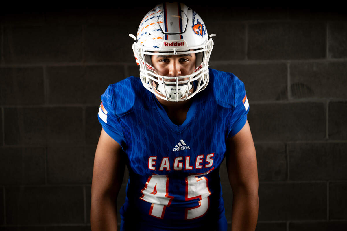 Graham-Kapowsin senior defensive end Levi Turner poses for a portrait after being selected as first-team defense for The News Tribune’s 2023 All-Area football team at Mount Tahoma High School, on Sunday, Dec. 10, 2023, in Tacoma, Wash.