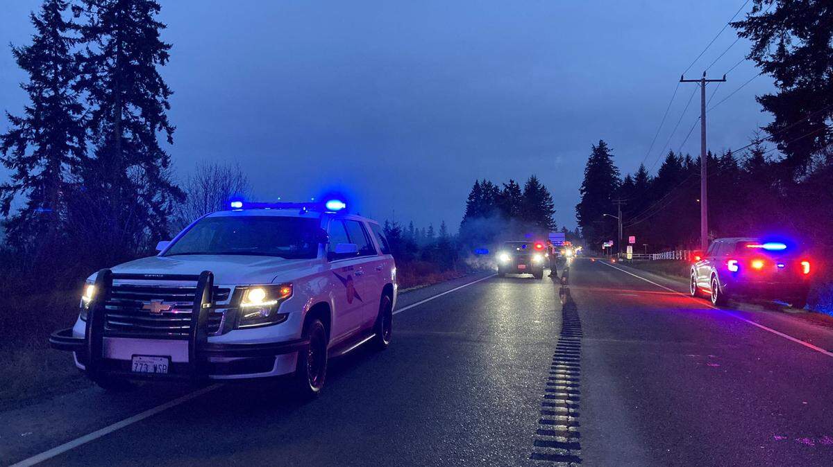 Washington State Patrol troopers responded Wednesday morning to a two-vehicle crash on state Route 507 just south of Roy. One driver died in the collision. 