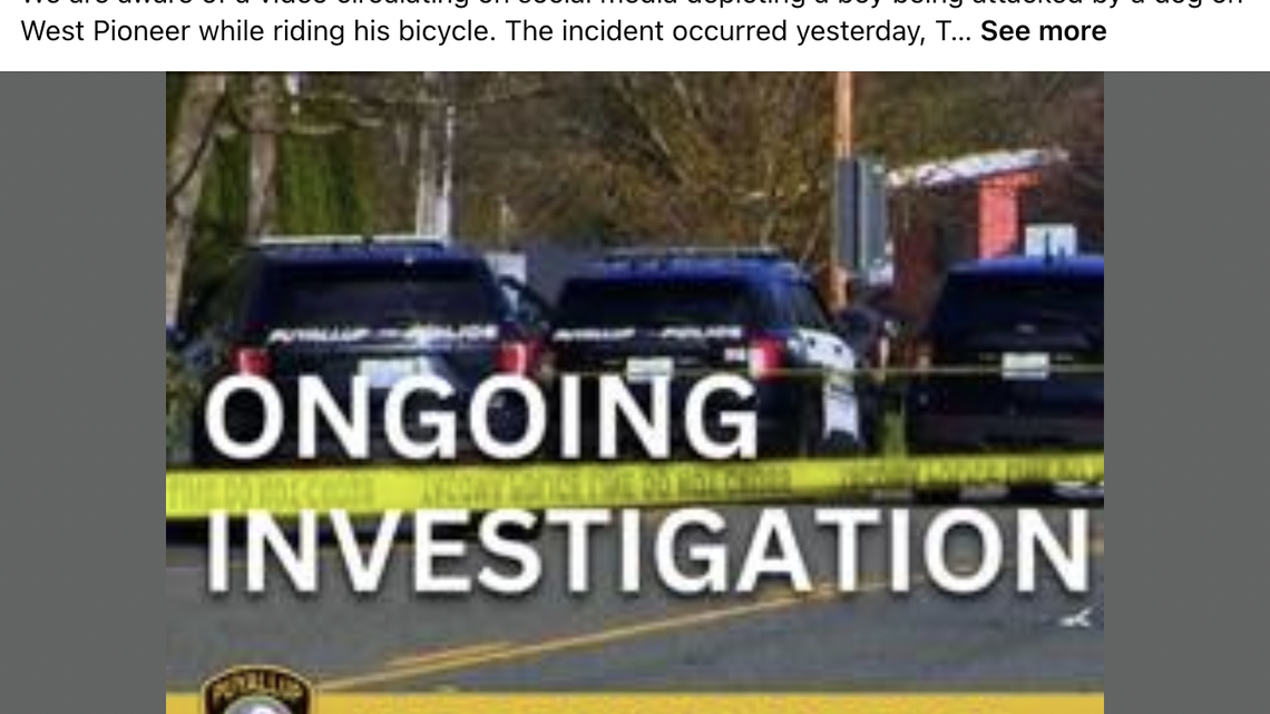 Investigation underway after dog attacks child on Puyallup street