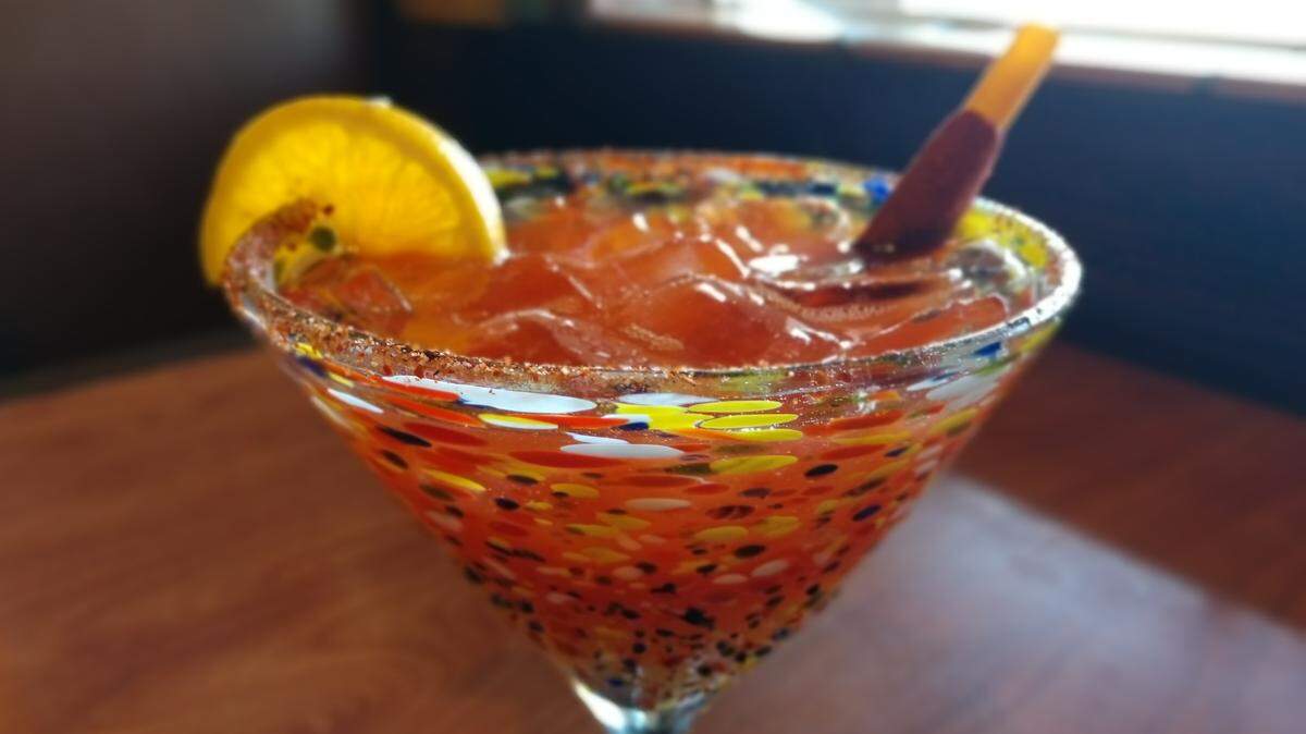 El Toro’s Mango Chamoy Margarita is made with mango, tequila, citrus and a splash of tequila.