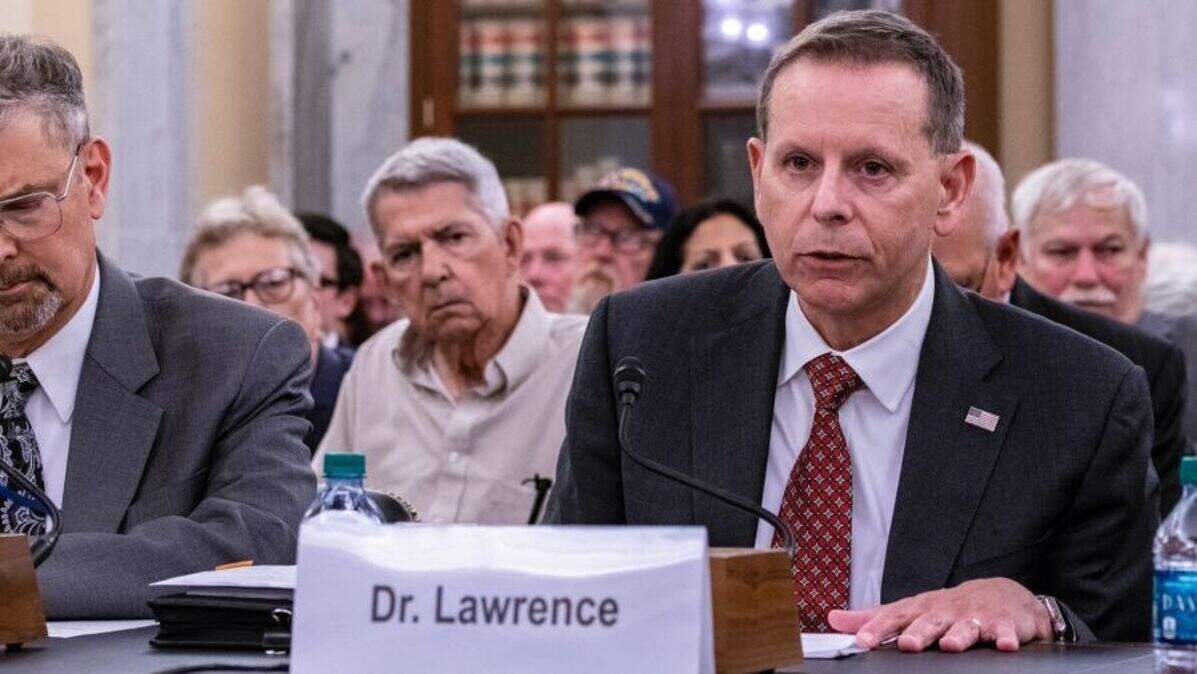 Paul R. Lawrence, federal Department of Veterans Affairs undersecretary of benefits, testifies during a Senate Veterans Affairs Committee hearing Wednesday. He urged senators to vote against legislation that would extend VA benefits to sailors who served off the coast during the Vietnam War and claim their illnesses were caused by exposure to Agent Orange.