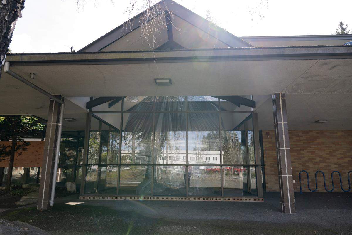 The Big One, a historic Douglas fir tree on display at the Lakewood library from 1965 until it closed to the public in 2022, is wrapped up and ready to be transported to its new home at Fort Steilacoom Park on Wednesday, March 13, 2024, in Lakewood, Wash.