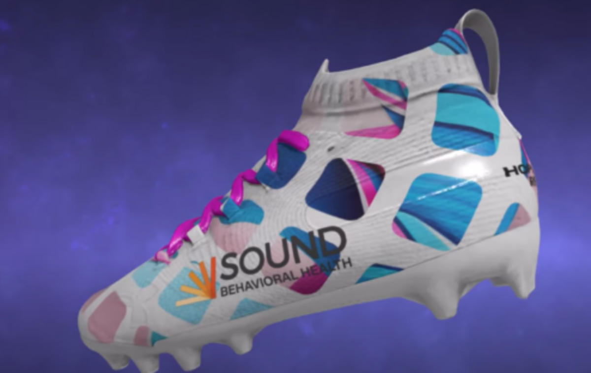 The game shoes wide receiver DK Metcalf arranged to wear Dec. 8 in the Seattle Seahawks’ NFC West test at the Arizona Cardinals feature his two causes he wants to amplify: Prison Fellowship and Tukwila-based Sound Behavioral Health. The commemorative shoes, part of the NFL’s annual My Cause My Cleats initiative, were to be auctioned following the game with the proceeds going to the causes.