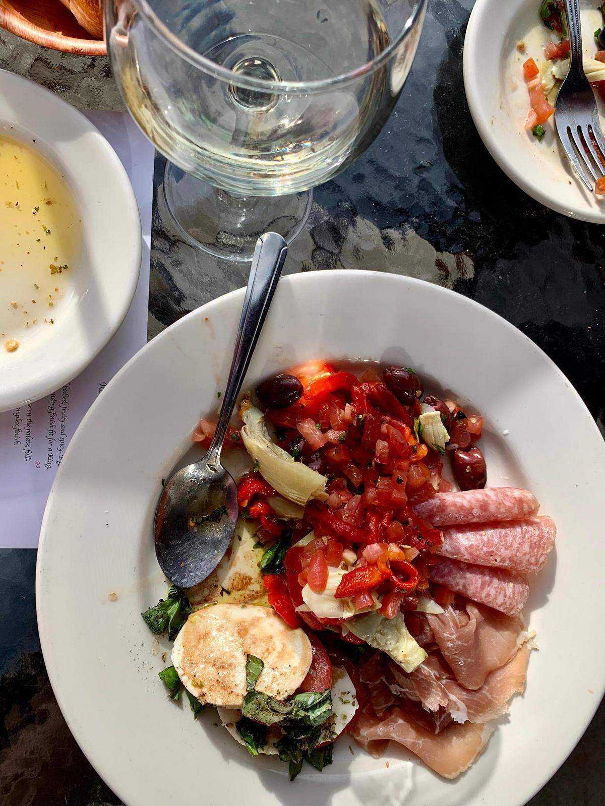 Europa Bistro has been serving Tacoma’s Proctor District for 20 years. Dishes are rooted in simplicity, this antipasti a perfect example, with house-marinated vegetables.