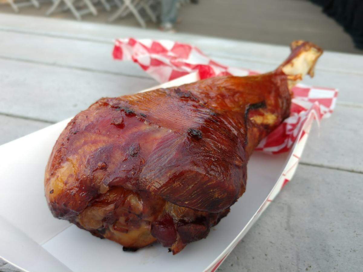 They turkey leg at Big Mama’s Meat Shack at the Washington State Fair.