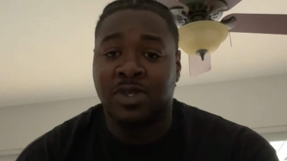 Defensive lineman Jarran Reed speaking via an online Zoom call from his home on April 12, 2023, a month after the 30-year-old signed back for his second stint with the Seahawks.
