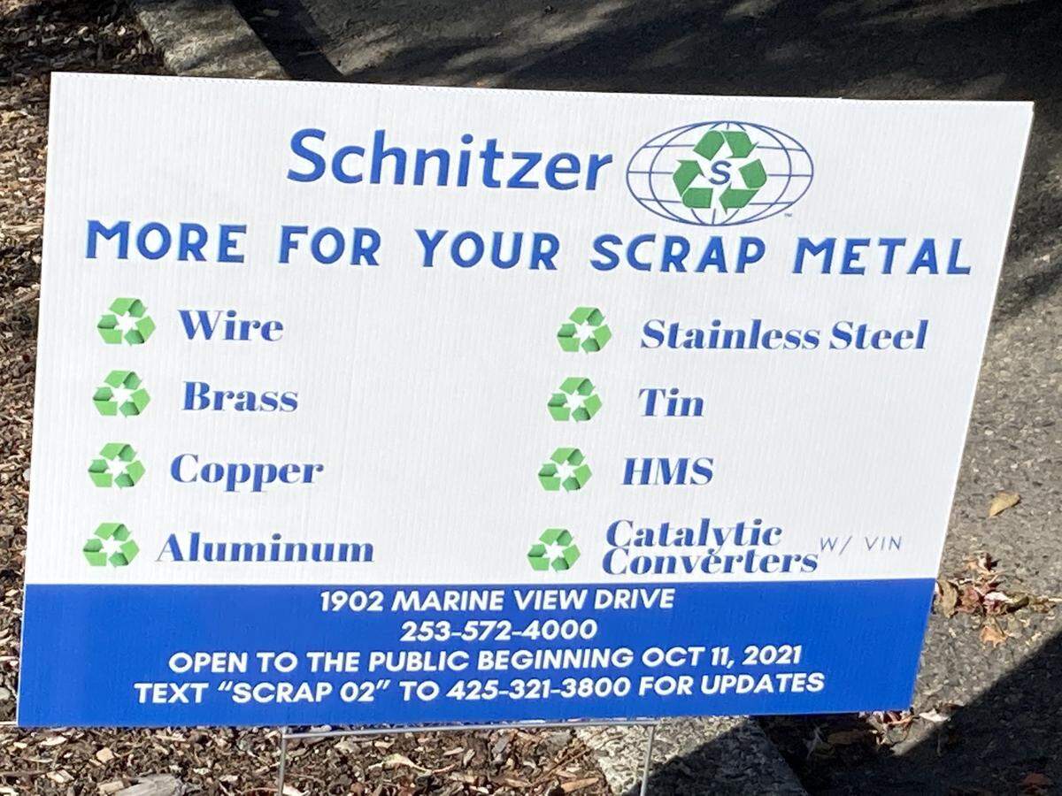 A Tacoma resident spotted this Schnitzer Steel sign in October on Tacoma Avenue South in the city’s Hilltop neighborhood.