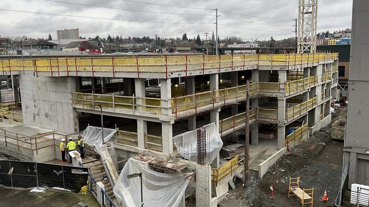 A view of the Tacoma Trax apartment site, 415 E. 25th St., in February, filed with the parcel’s listing with Pierce County.