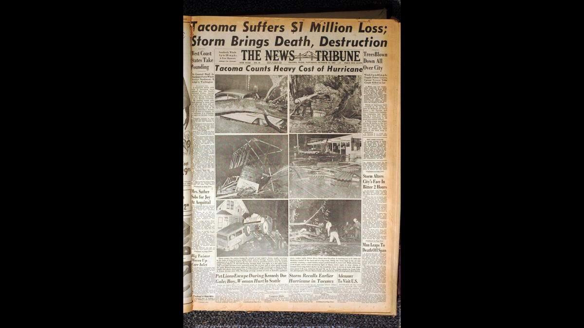 Front page of the Oct. 13, 1962, edition of The News Tribune.