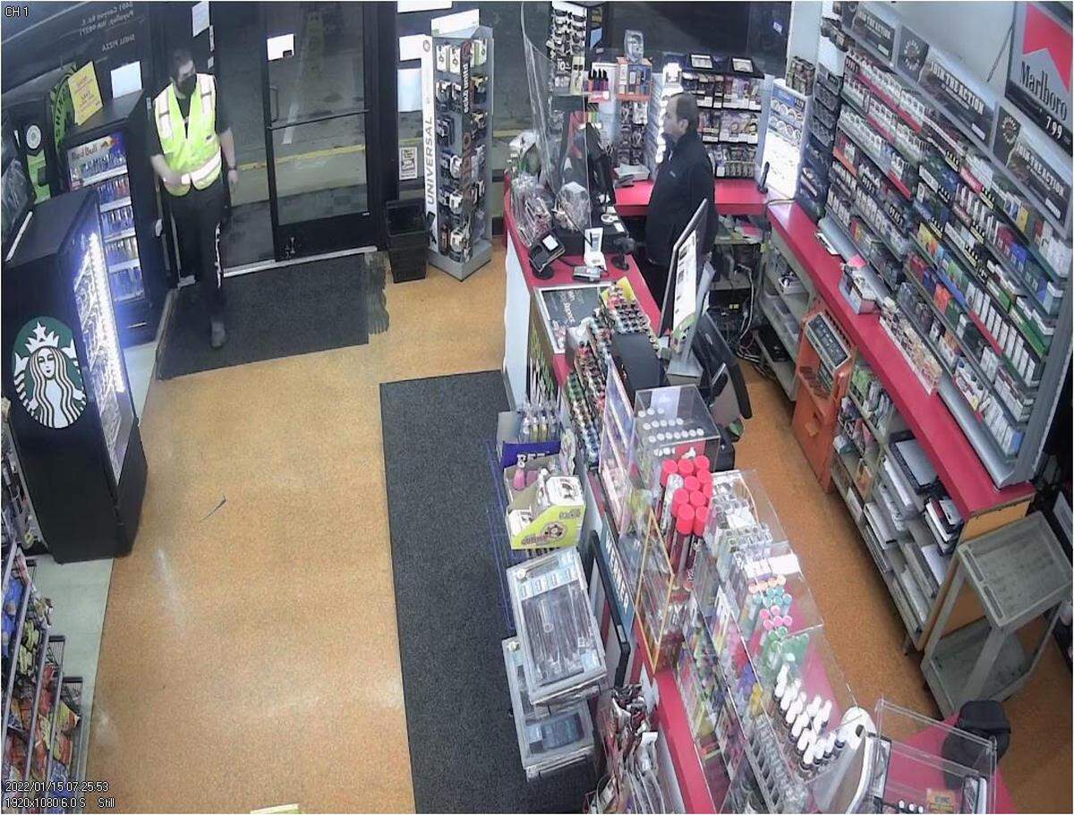 The Pierce County Sheriff’s Department is searching for the pictured man in the hazard vest after a stolen truck hit two girls in Midland, killing one and hospitalizing the other.&nbsp;