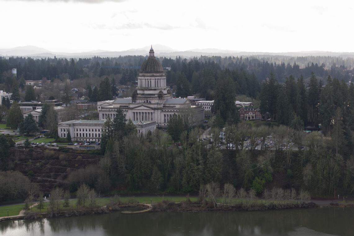 The Washington State Capitol building, on Monday, Jan. 5, 2026 in Olympia, Wash.