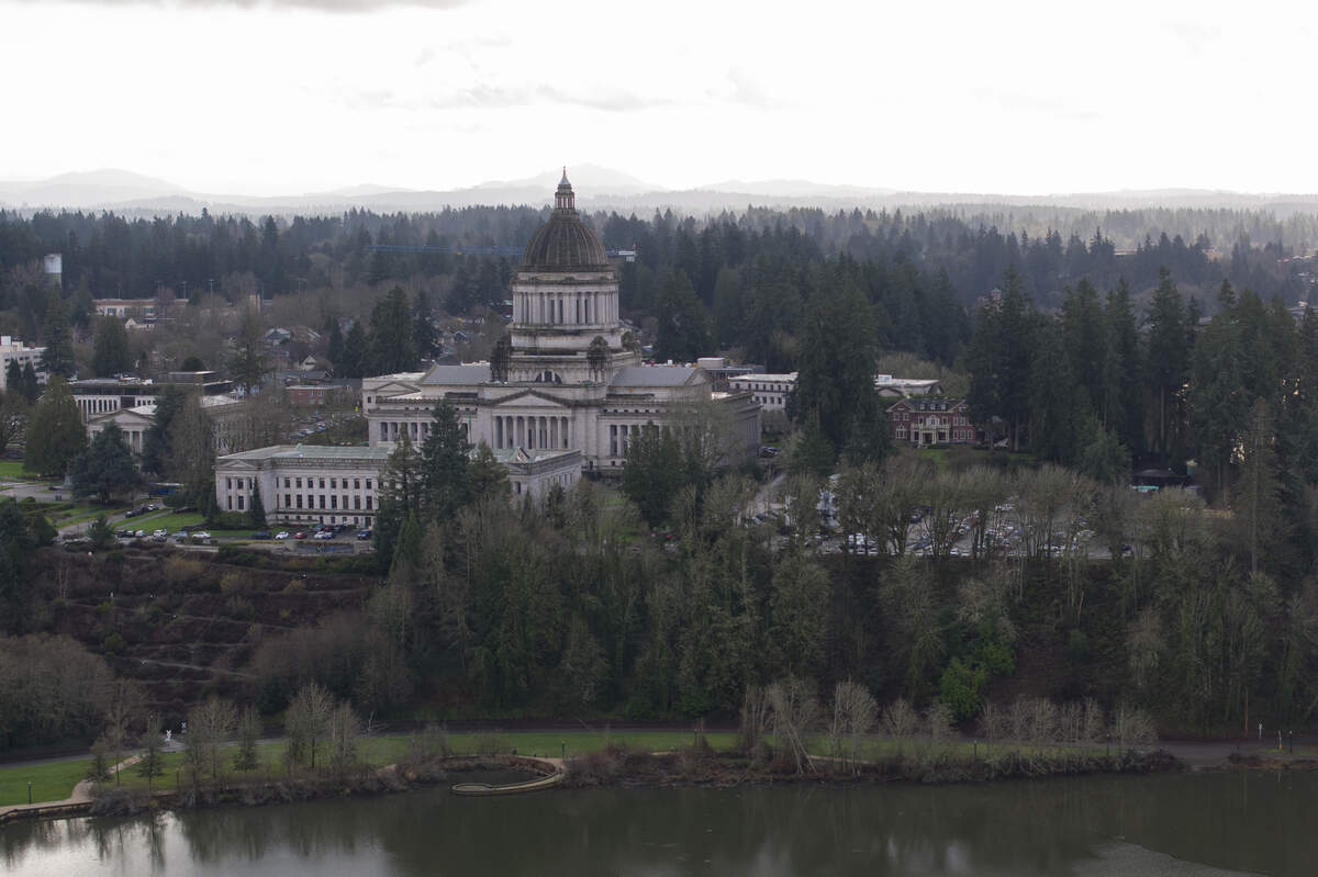 The Washington State Capitol building, on Monday, Jan. 5, 2026 in Olympia, Wash.