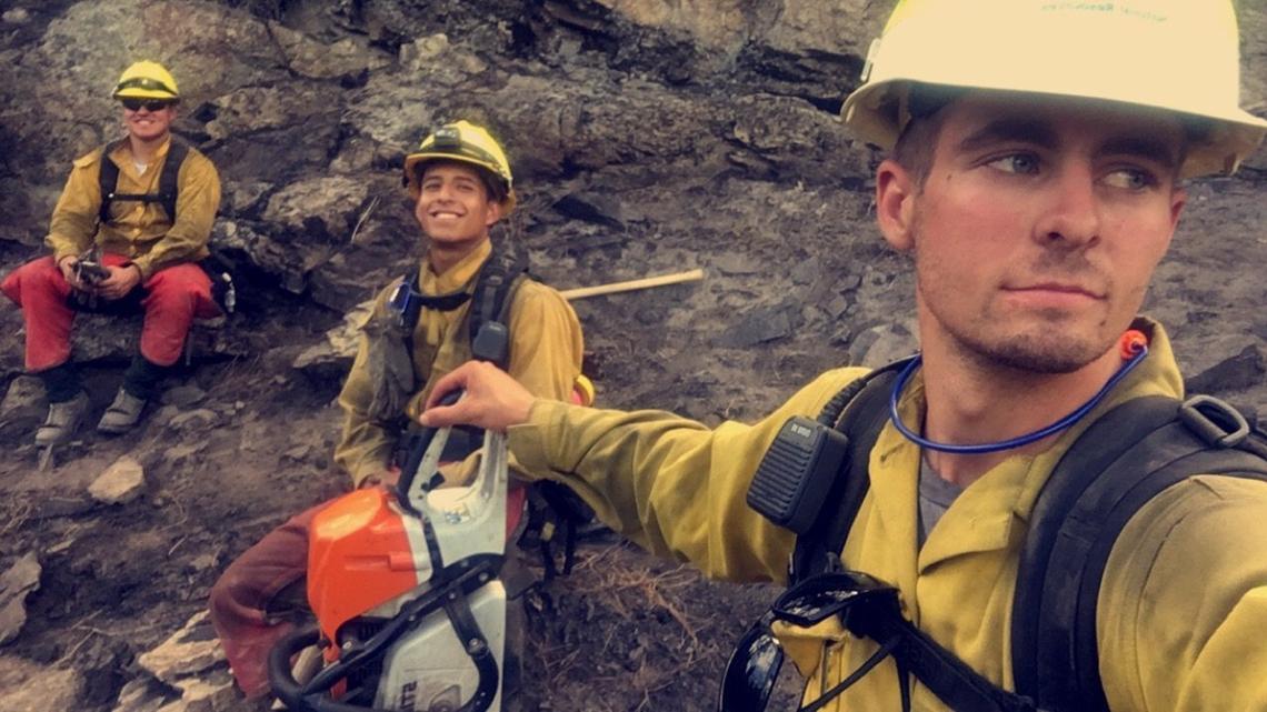 Noe Vazquez, center, is a "Dreamer" and volunteer wildland firefighter with Washington state's Department of Natural Resources. Last year, Vazquez lost his DACA status, was forced out of his job fighting wildfires and was detained for roughly three weeks at Tacoma's Northwest Detention Center.