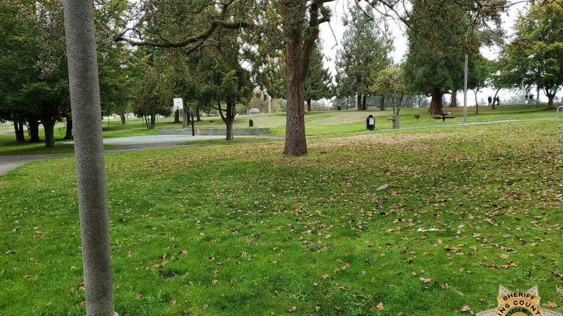 A 54-year-old man is accused of trying to kidnap a young girl at North SeaTac Park in SeaTac, Washington, on Oct. 3, 2021. Soccer players stopped the man and held him until deputies arrived.