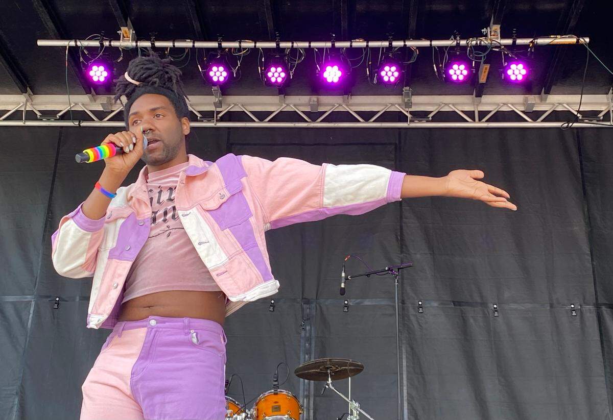Rapper Da Qween performs at Tacoma Pride on Saturday, July 8, 2023.