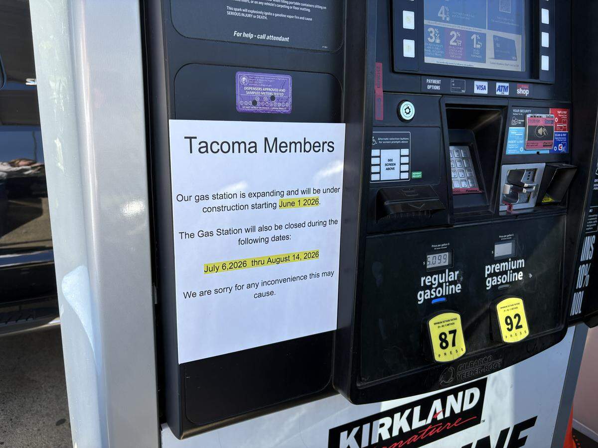 The Costco gas station in Tacoma is expanding and will temporarily close starting in July.