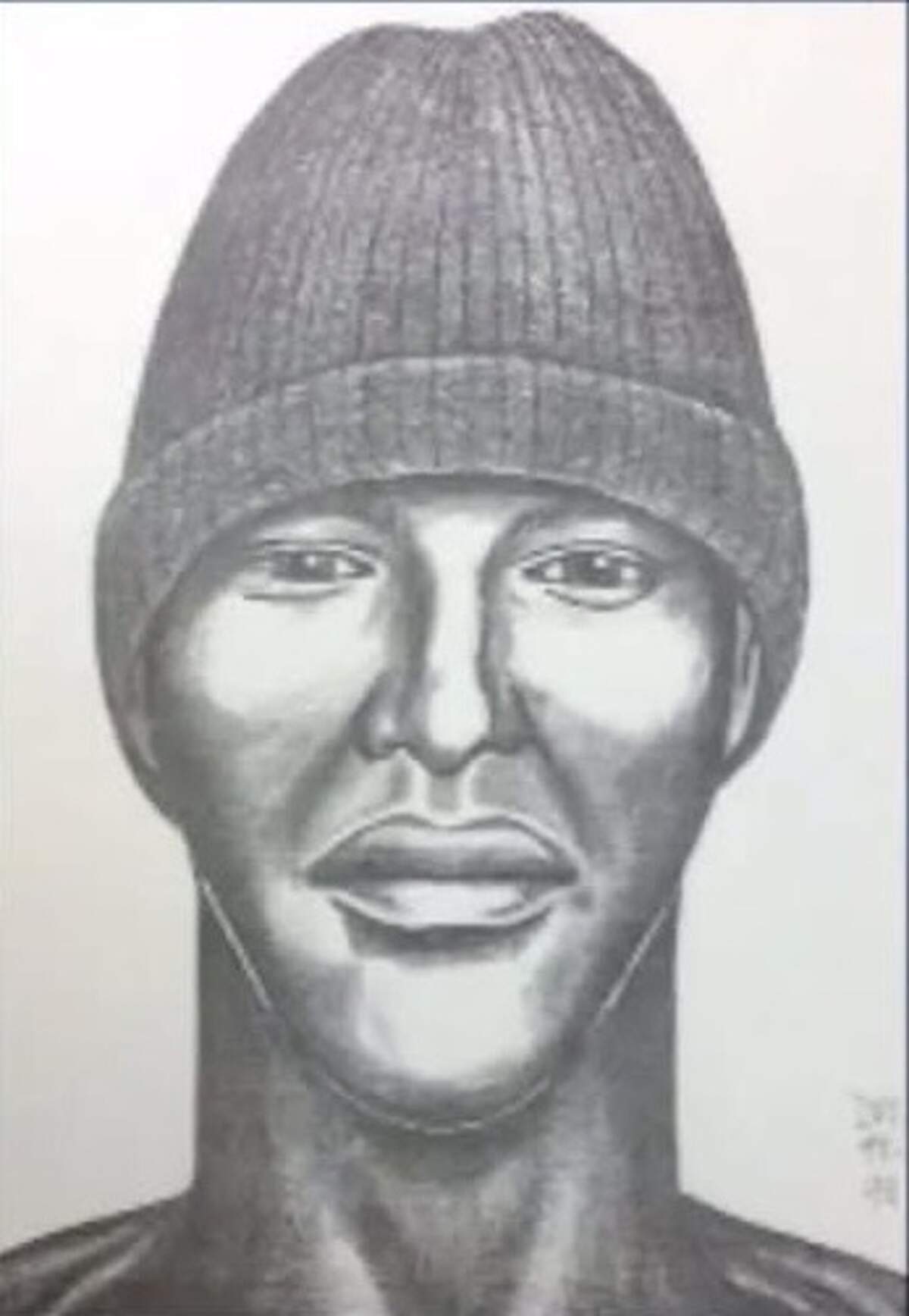 A sketch of the man seen by eyewitness yelling at Linda Tran on Dec. 18, 1998 in Tacoma, WA.