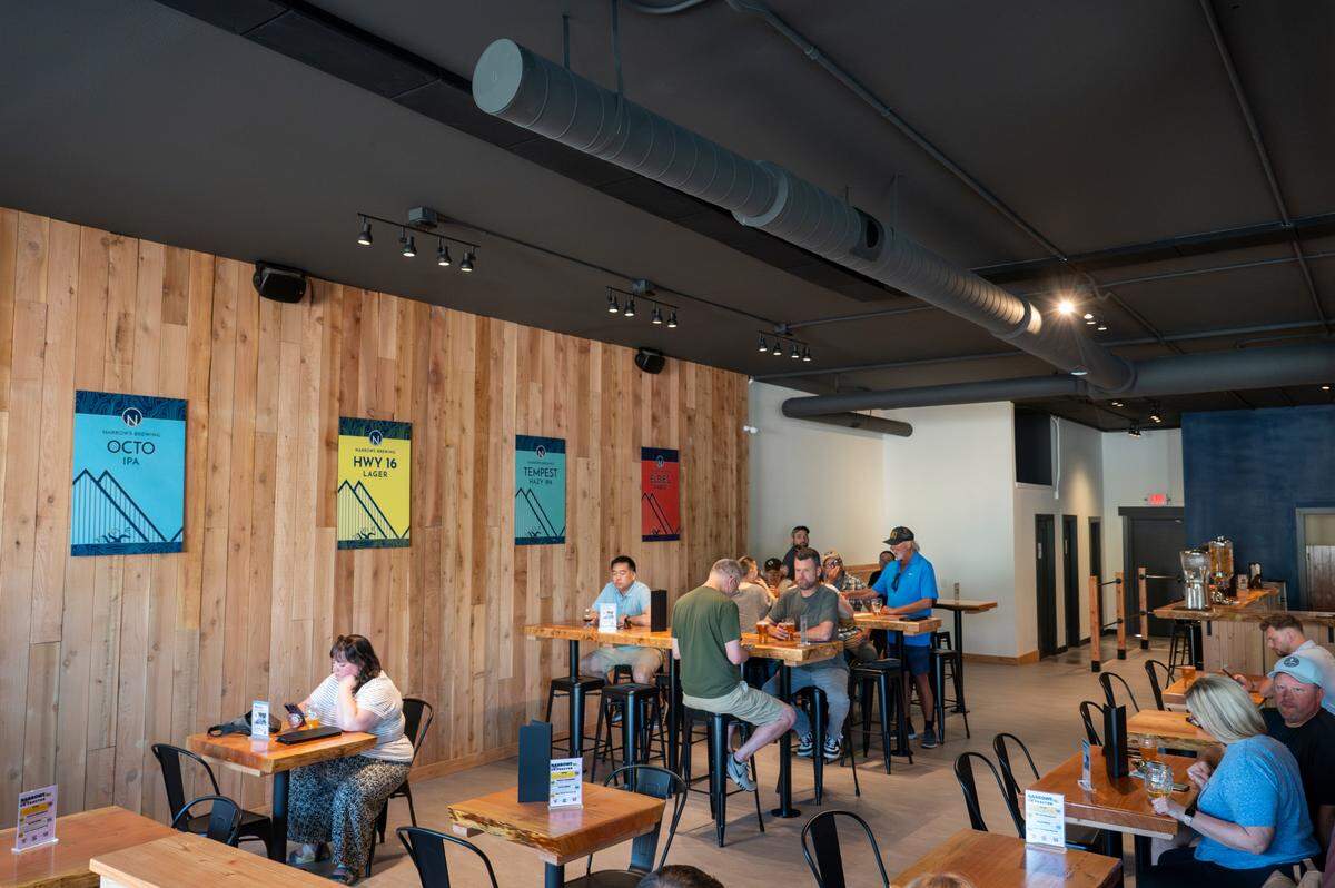 The Proctor taproom is set up well for all-day needs, solo hangs and group outings. It was already buzzing on opening day, July 2, around 3 p.m.