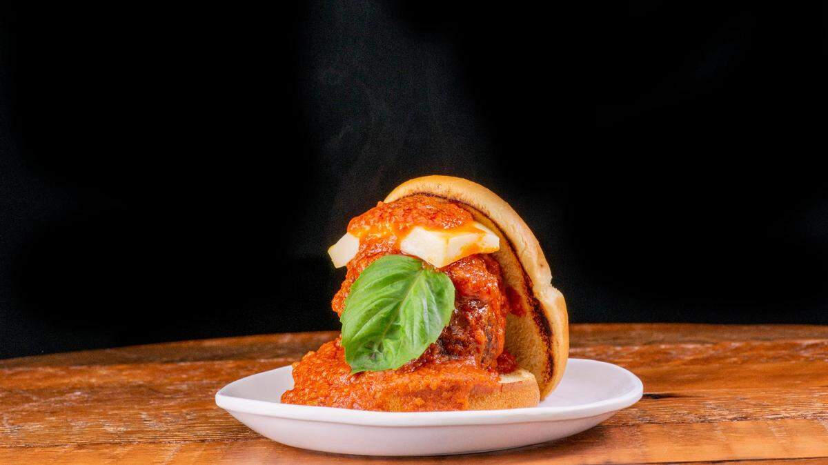 Little Radio is reopening at 728 Pacific Avenue in Tacoma on Dec. 14, 2021, under adjusted ownership. The revamped menu includes a few handhelds, like this meatball stewed in house marinara.