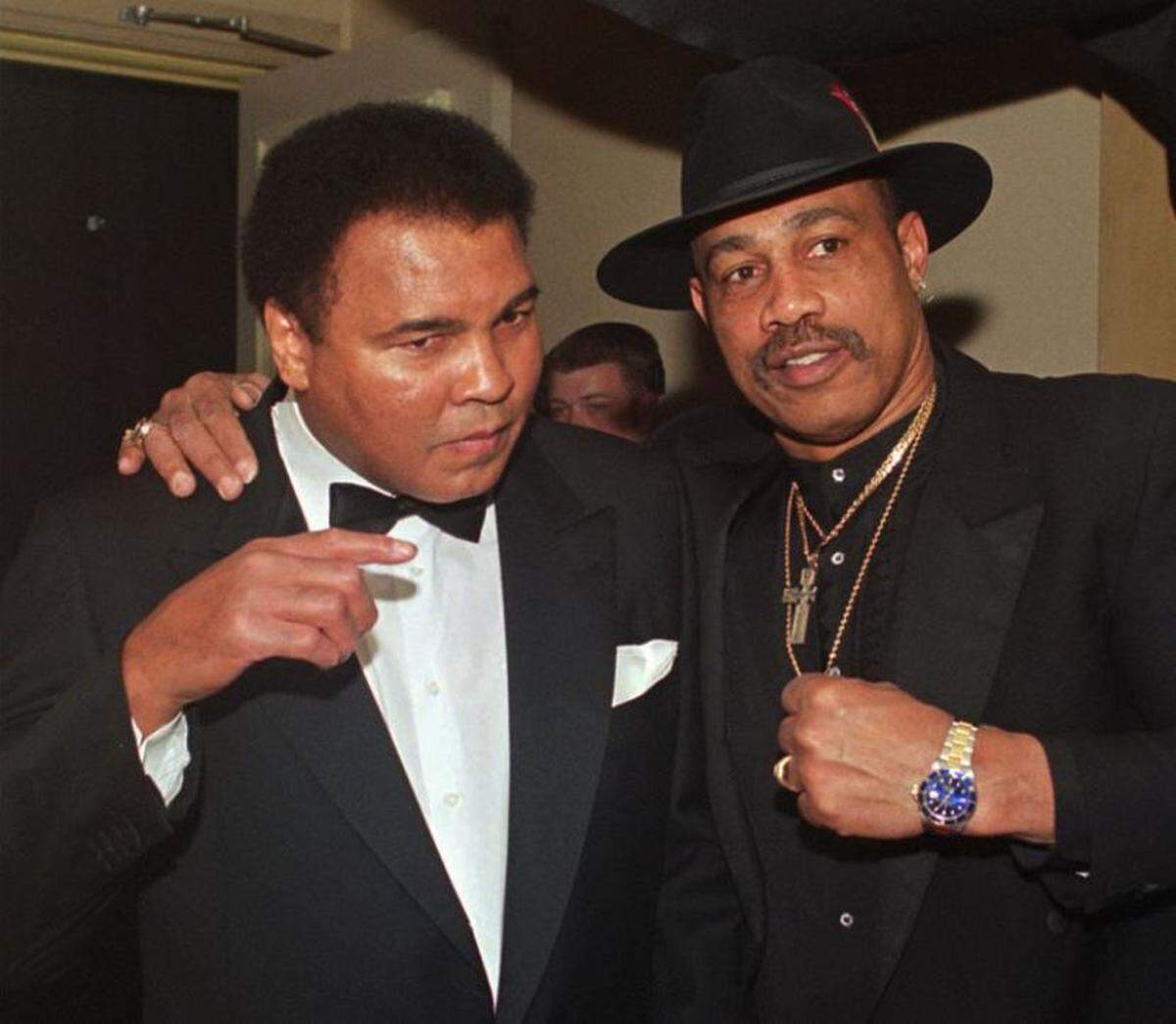 Muhammad Ali and Ken Norton fought three pounding heavyweight fights in the 1970s. They remained friends after they retired from boxing.