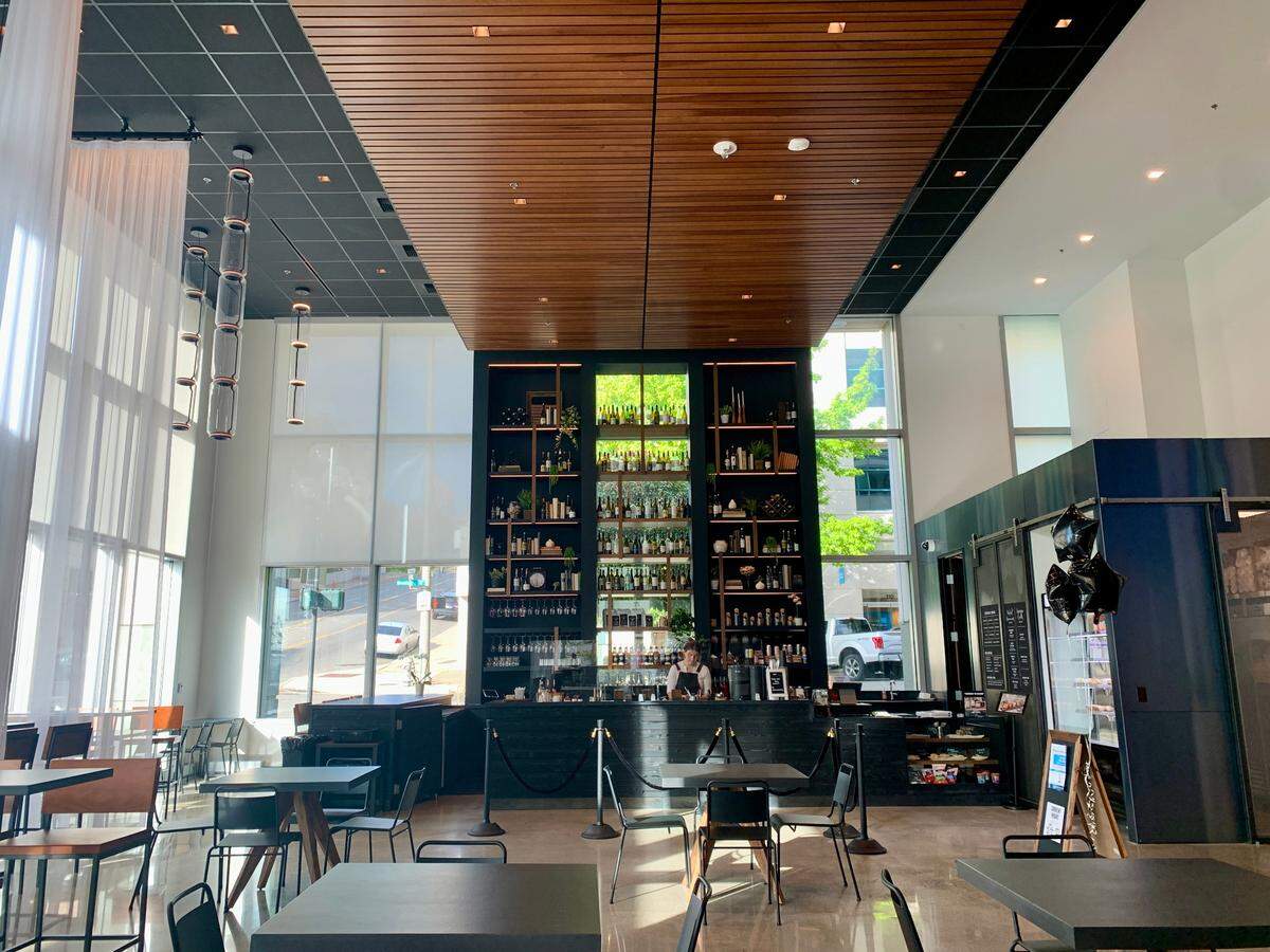 Ebony and Ivory Coffee Bar offers plenty of seating for quiet time or meetings, located inside Tacoma Centre at 1145 Broadway.
