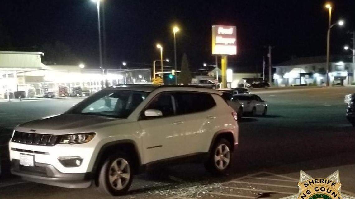 A woman found a man asleep in her Jeep in a store parking lot on Sept. 25, 2021, in Shoreline, Washington. The man faces a vehicle prowl charge.