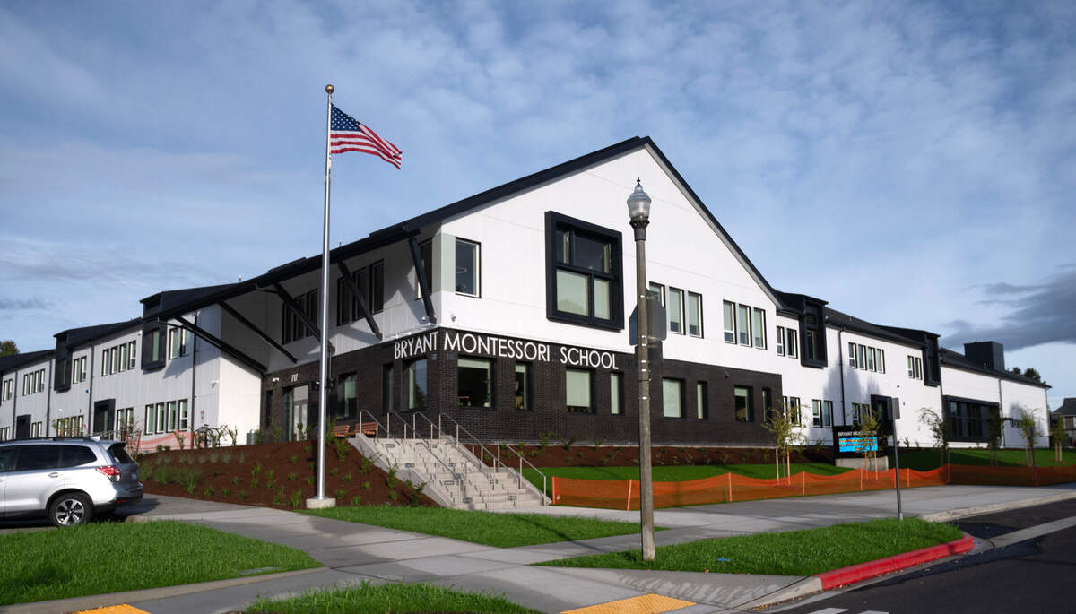 The new Bryant Montessori school in Tacoma, Washington, shown on Wednesday, Sept. 25, 2024.