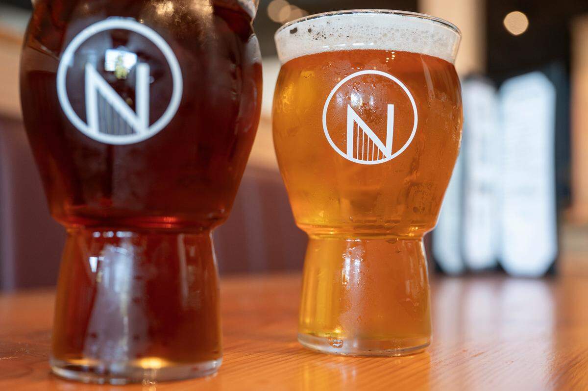 The draft list includes house brews like Eldies Amber and Inside Passage Pale Ale. Rush trained at the University of California at Davis and spent several years with Lowercase Brewing in Seattle before buying Narrows Brewing in 2020.