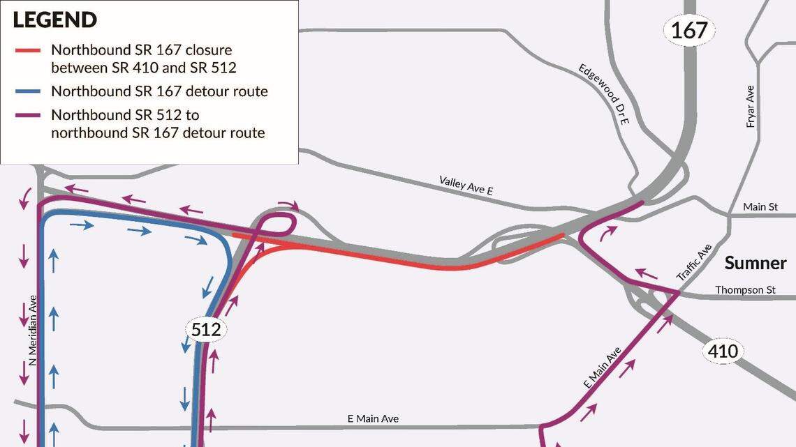 Major freeway in Puyallup subject to overnight closure this week