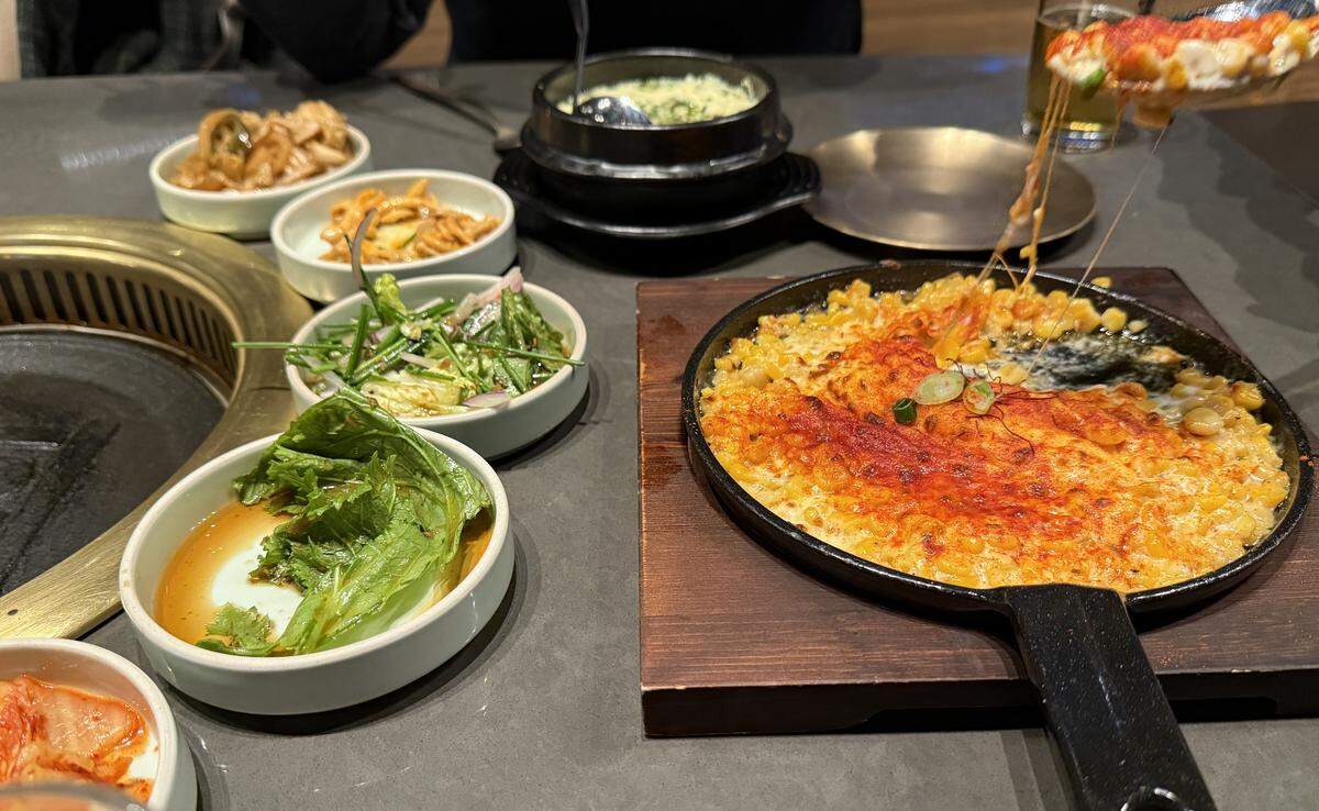 Woobling Korean Barbecue at Tacoma Mall offers a modern setting with tabletop grills, plus dishes like corn cheese and plenty of banchan.