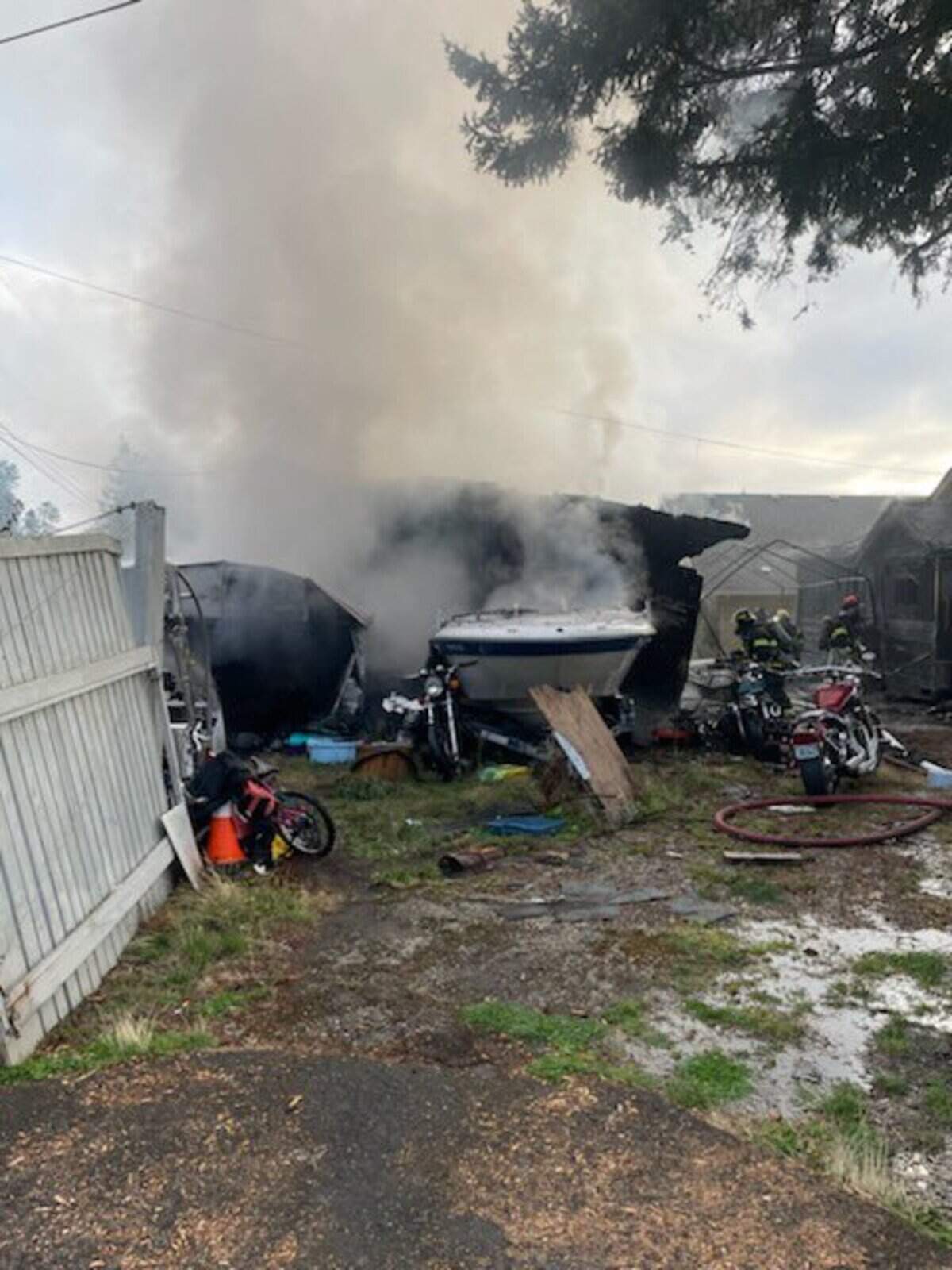 A fire near Point Defiance Park in Tacoma on Sept. 3 caused a garage to collapse.