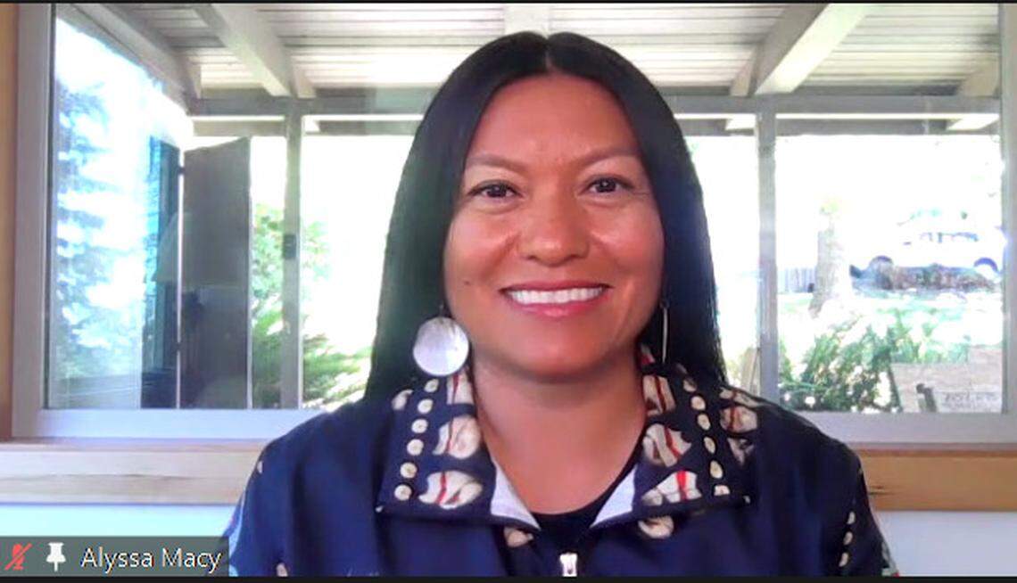 CEO of both the Washington Environmental Council and the Washington Conservation Voters, Alyssa Macy spoke during the Seattle CityClub’s “Civic Boot Camp: Weaving Social Responsibility with Native Values” digital event Friday afternoon, June 18. Macy is a citizen of the Confederated Tribes of Warm Springs in Oregon and of Wasco, Navajo and Hopi descent.