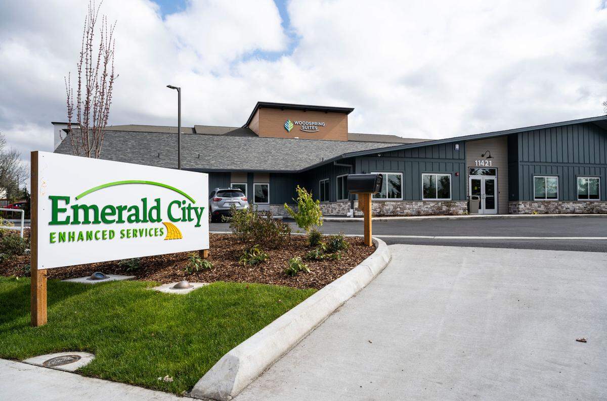 Emerald City Enhanced Services is the first and so far only enhanced services facility operating in Pierce County that helps provide mental health services to people in need, in Lakewood, Wash.