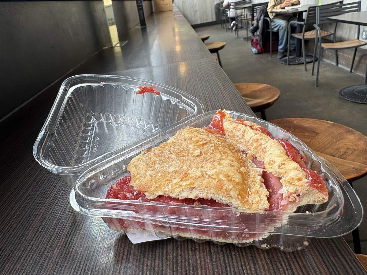 Metropolitan Market has tons of different types of pie, including store-made strawberry rhubarb.