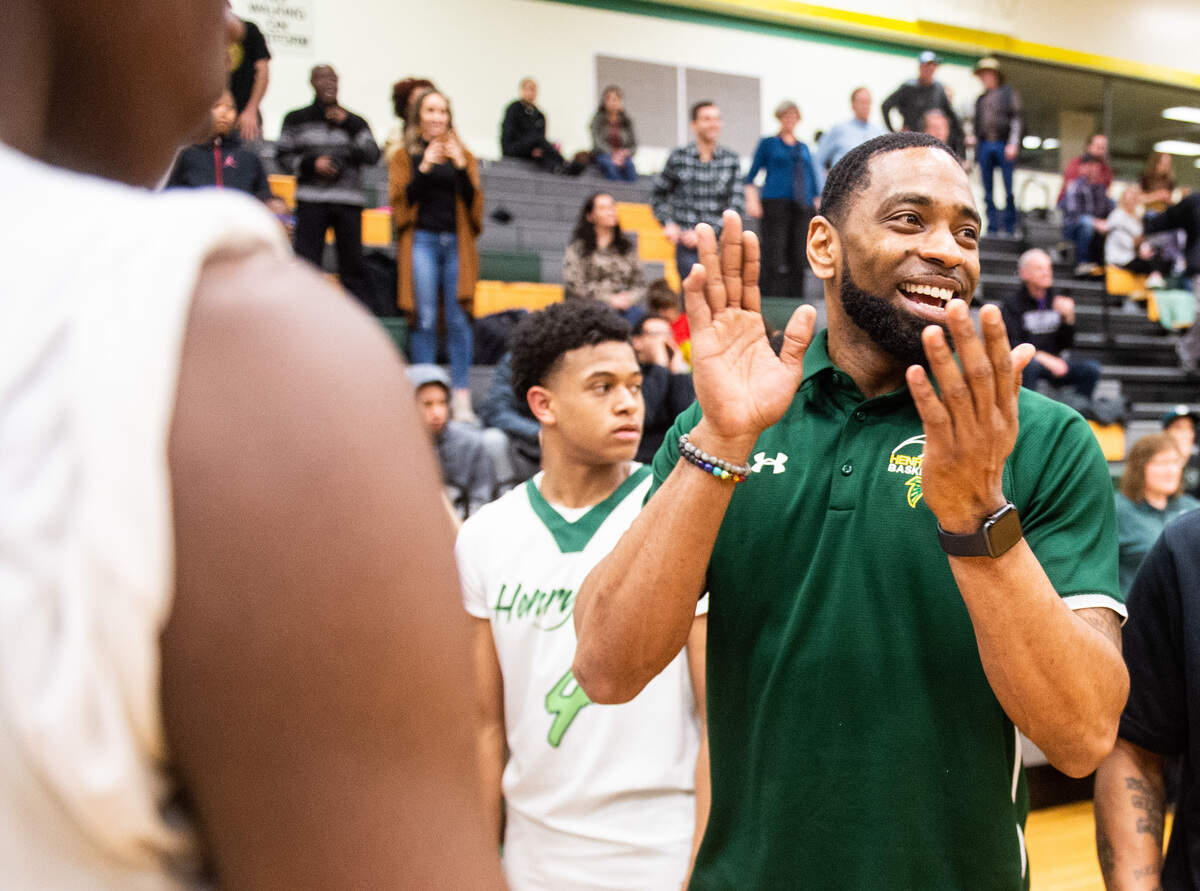 Foss head coach Josh Barsh during a break in action. Foss played White River in a basketball game at Foss High School in Tacoma, Wash., on Friday, Jan. 31, 2020.