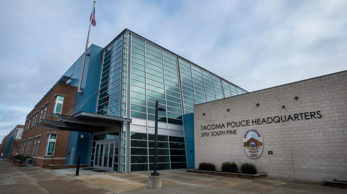 The Tacoma Police Department headquarters at 3701 S. Pine St. on Thursday, Nov. 26, 2020.