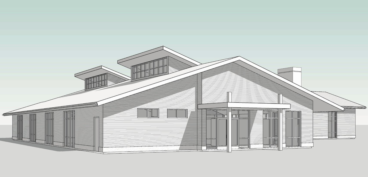 This is a conceptual design for the Gig Harbor Senior Center.